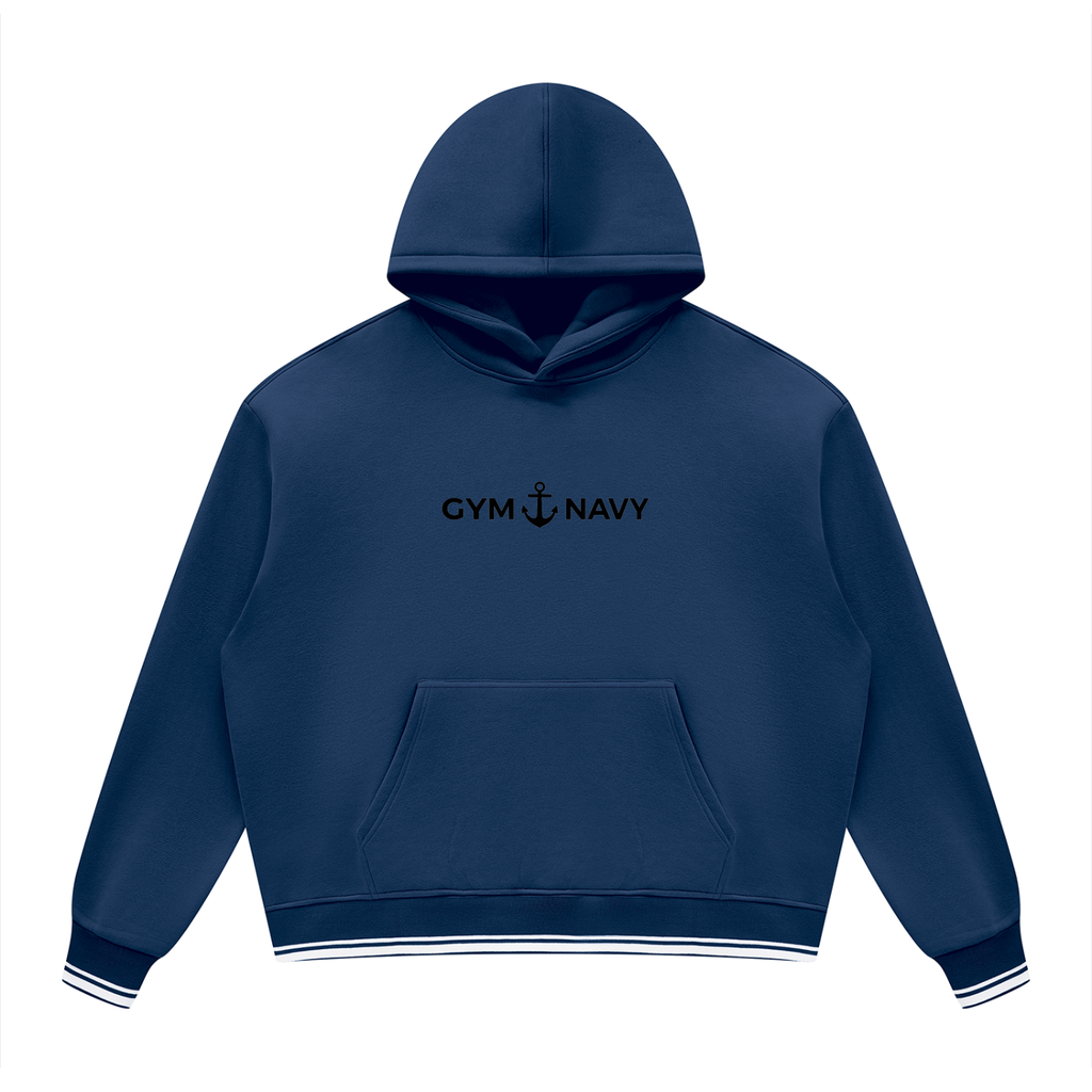Unisex Oversized Color Block Fleece Hoodie